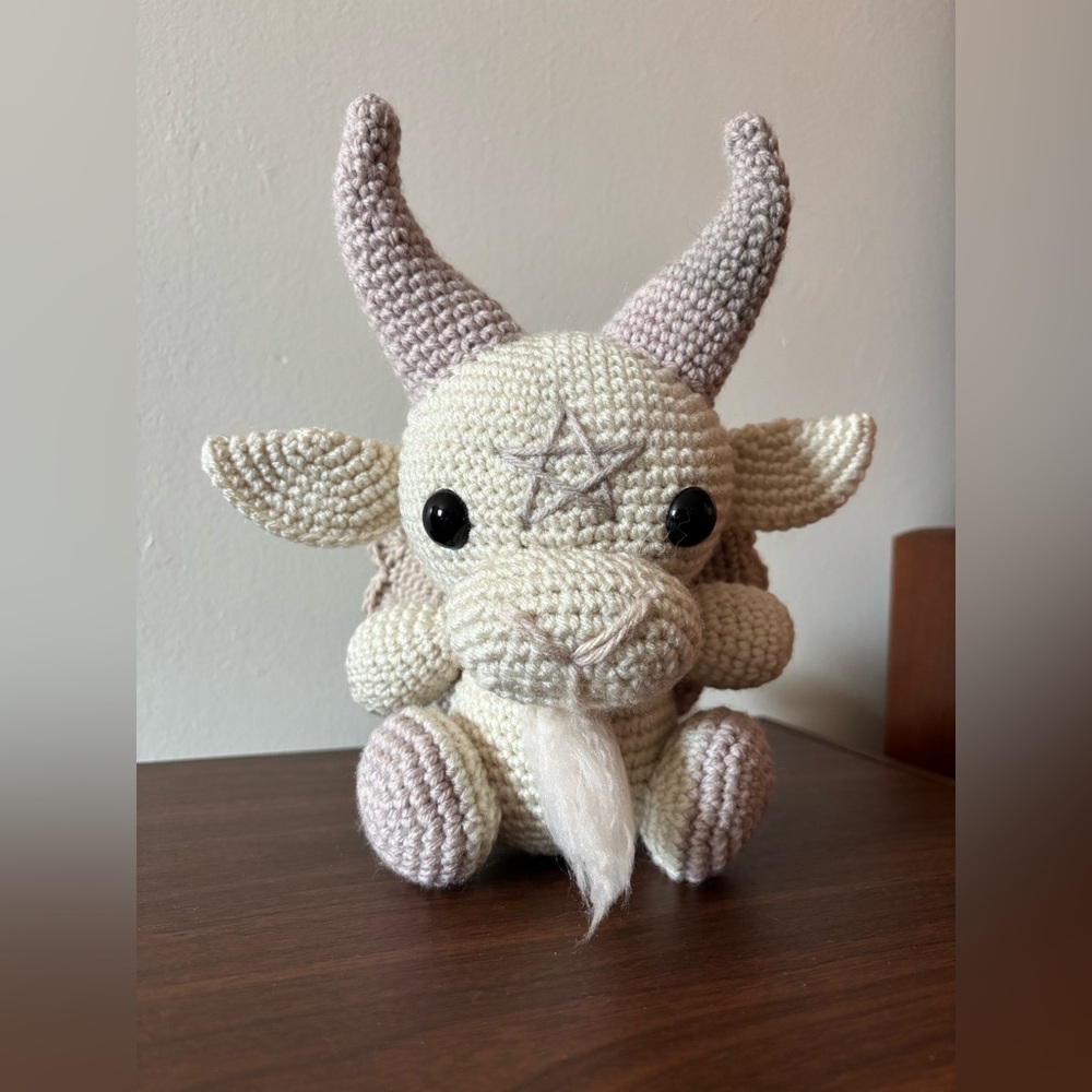 Handmade Crochet Baphomet Amigurumi | Dark Academia
